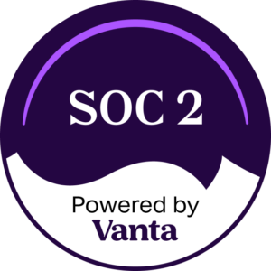 SOC 2 badge, powered by Vanta